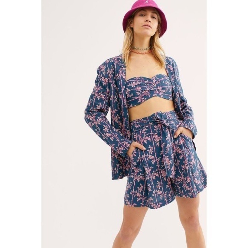 FREE PEOPLE Poolside Floral Shorts Pacific Ocean Summer Vacation‎ Vacay X-Small